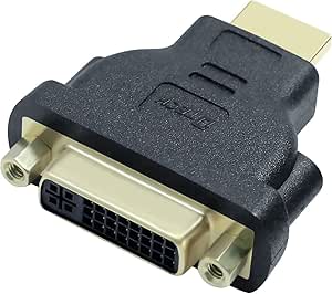 DTech DVI Female to HDMI Male Adapter Bi-Directional High Speed DVI 24 5 Port Converter for HDTV, Plasma, DVD and Projector