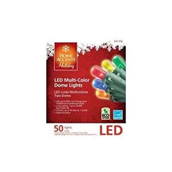 LED Multi-color Indoor/Outdoor Christmas Lights-50 bulbs and 16.4ft
