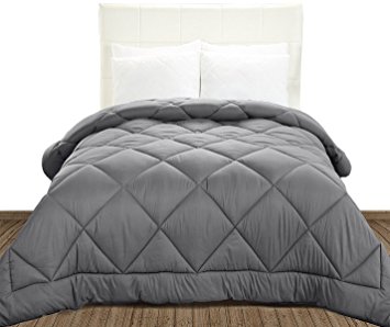 Utopia Bedding Comforter Duvet Insert - Ultra Plush Hypoallergenic, Siliconized fiberfill, Down Alternative Comforter (Twin, Grey)
