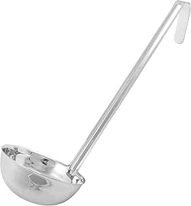 Winco Prime One Piece Stainless Steel Ladle, NSF Listed, 12 Ounce