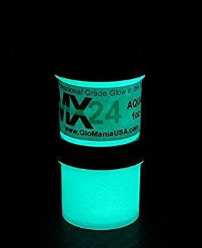 AQUA MX24 Extreme Glow in the Dark Paint Daytime Invisible Range 1oz