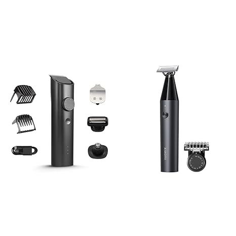 MI Xiaomi Grooming Kit, All-In-One Professional Styling TrimmerBlack,Men & Mi Xiaomi Uniblade Trimmer With 3-Way Blade For Trimming & Shaving