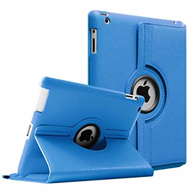 Fintie Apple iPad 2/3/4 Case - 360 Degree Rotating Stand Smart Case Cover for iPad with Retina Display (iPad 4th Generation), the new iPad 3 & iPad 2 (Automatic Wake/Sleep Feature) - Blue