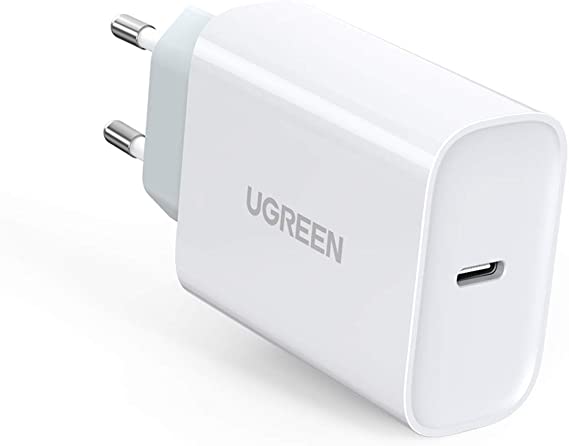 UGREEN 30W USB C Ladegerät, USB C Netzteil PD 3.0, USB-C Ladestecker, Ladeadapter kompatibel mit iPad Pro 2020/2018, iPad Air, iPhone 12, 12 Pro,12 Pro Max, AirPods, Swtich, Galaxy S21, S20, S10 usw.