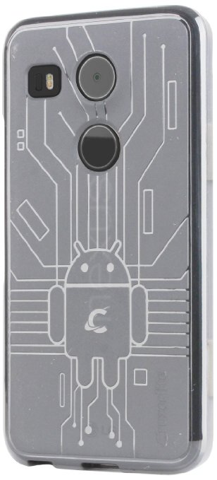 Nexus 5X Case Cruzerlite Bugdroid Circuit Case Compatible for LG Nexus 5X - Clear