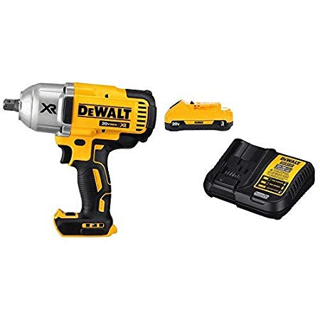 DEWALT DCF899B  20v MAX XR Brushless High Torque 1/2" Impact Wrench with Detent Anvil (Tool Only) with DCB230C 20V Battery Pack