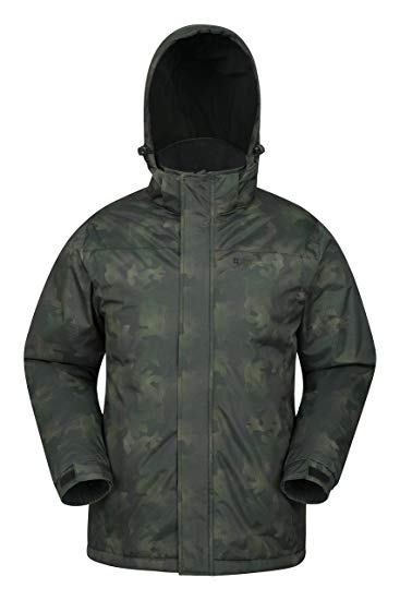 Mountain Warehouse Shadow Mens Printed Ski Jacket - Fleece Lined Winter Snow Jacket