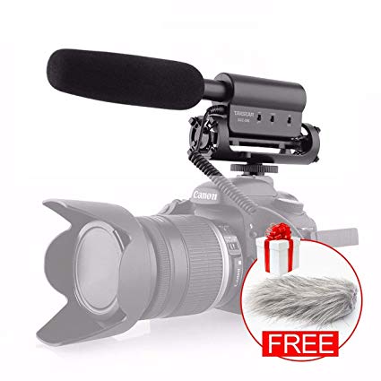 TAKSTAR SGC-598 Interview Photography Microphone Nikon/Canon Camcorder Camera/DV … (SGC598 w Windsheild)