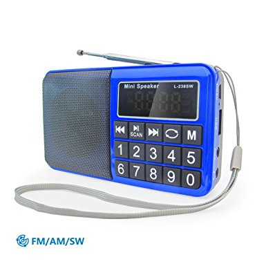 PRUNUS Portable SW / FM / AM (MW) MP3 Radio with Neodymium Speaker. Large Button and Large Display. Stores Stations Automatically (DO NOT SUPPORT MANUAL MEMORY/DELETE STATIONS). Supports the Following: Flash Drive / Micro SD Card / TF Card (8GB, 16GB, 32GB, 64GB) to Allow the User to Play Stored MP3 Files.