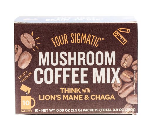 Four Sigma Foods - Mushroom Coffee - Lion`s Mane & Chaga - 10 Sachets