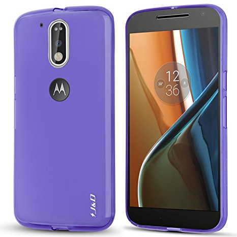 Moto G4 / G4 Plus Case, J&D [Drop Protection] [Slim Cushion] [Lightweight Bumper] Shock Resistant Protective Slim Case for Motorola Moto G4, Moto G4 Plus [NOT COMPATIBLE WITH MOTO G4 PLAY] - Purple