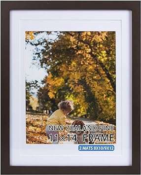 Beyond Your Thoughts 11X14 with Matted for 8X10 or 9x12 Real Wood   Real Glass (Hang/Stand) Coffee Picture Photo Frame for Wall and Table Top-Mounting Hardware Included(1 Pack)