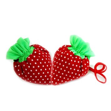 HuntGold Cute Foldable Strawberry Shopping Eco Reusable ShoulderBag Compact Handbag Pouch(random colors)