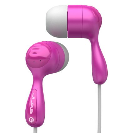 JLab Audio JBuds Hi-Fi Noise-Reducing Ear Buds, GUARANTEED FOR LIFE - Pink