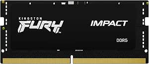 Kingston Technology Fury Impact 16GB 5600MT/s DDR5 CL40 Laptop Memory Single Module | Lower Power Comsumption | Intel XMP 3.0 | Plug N Play | KF556S40IB-16