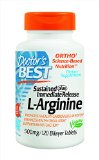 Doctors Best Sustained Plus Immediate Release L-Arginine 500mg 120 Bilayer Tablets
