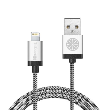 iOrange-E iPhone 6 Charger, Apple Certified 6.6ft (2M) Braided Lightning Cable with Premium Aluminum Connectors for iPhone 6 6S Plus 5S 5C 5, iPad Air, iPad Mini 4, iPod Touch 5th Gene, Silver