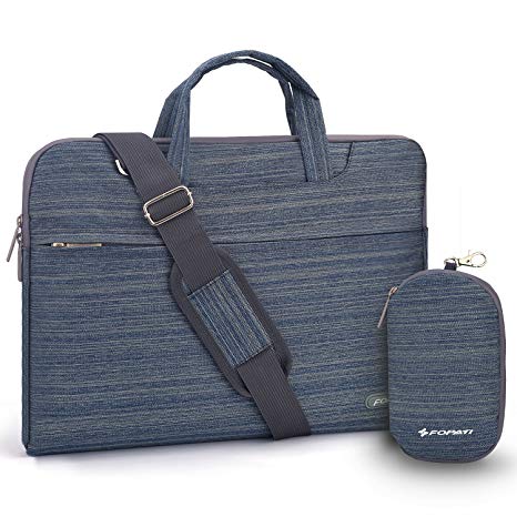 Laptop Shoulder Bag, 12-13.3 inch Laptop Case, Slim Briefcase Computer Bag Business Carry Bag Waterproof Notebook Messenger Bag Sleeve for MacBook Lenovo ASUS Dell Acer Samsung Chromebook 13 -Blue