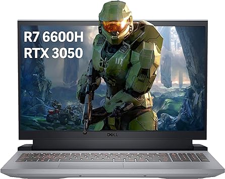 Dell G15 15.6" FHD 120Hz Gaming Laptop, AMD Ryzen 5 6600H, 16GB DDR5 RAM, 512GB PCIe SSD, NVIDIA GeForce RTX 3050, Backlit Keyboard, HD Camera, Win 11 Pro, Gray