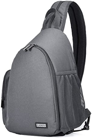 CADeN Camera Bag Sling Backpack, Camera Case Backpack Waterproof with Tripod Holder for DSLR/SLR Mirrorless Cameras (Canon Nikon Sony Pentax) Grey
