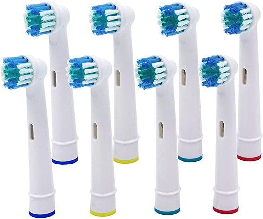Kasstino 8 Pcs Electric Toothbrush Replacement Heads Compatible with Oral-B Fully Compatible with The Following Models: Vitality Precision Clean, Sensitive Vitality Floss Action/Vitality