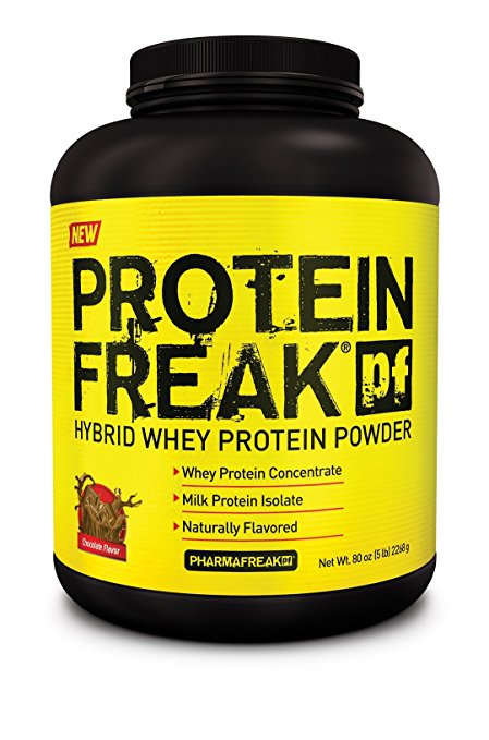 PharmaFreak PROTEIN FREAK POWDER - Chocolate - 5 lbs | Whey Protein Concentrate & Milk Isolate Hybrid Blend - NO PROTEIN SPIKING, Build Muscle, Increase Mass