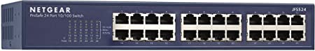 NETGEAR 24-Port Fast Ethernet 10/100 Unmanaged Switch (JFS524) - Desktop/Rackmount, and ProSAFE Limited Lifetime Protection