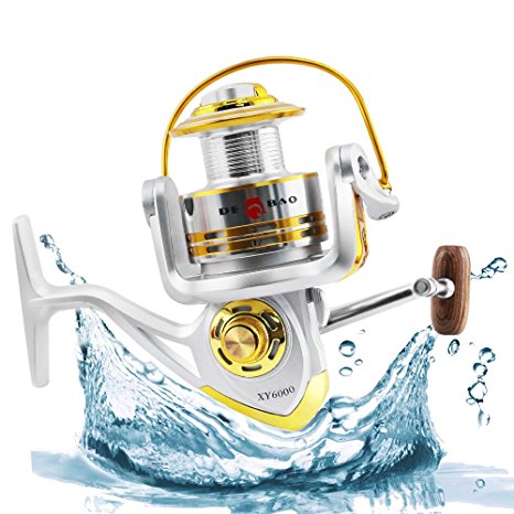 Homar Left/Right Fishing Spinning Reels - Best in Fishing Accessories - Smooth Aluminum Fishing Reel Spool Capacity 500-6000 Series Perfect for Saltwater & Freshwater Spinning Ice Surf Fishing
