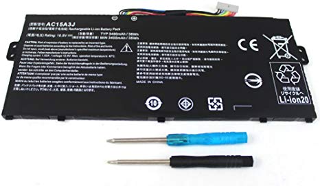 Domallk New AC15A3J Laptop Battery for Acer Chromebook R11 CB5-132T CB5-132T-C1LK CB5-132T-C8ZW C738T Chromebook 11 CB3-131 C735 C735-C7Y9 Series