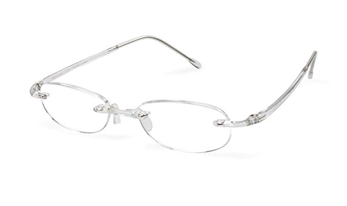 Gels - Lightweight Rimless Fashion Readers - The Original Reading Glasses for Men and Women - Crystal Clear