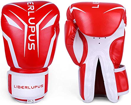 Liberlupus Cool Style Boxing Gloves for Men & Women, Boxing Training Gloves, Kickboxing Gloves, Sparring Gloves, Heavy Bag Gloves for Boxing, Kickboxing, Muay Thai, MMA