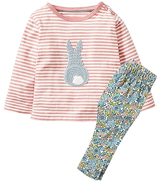 Fiream Girls Autumn Cute Print Long Sleeve Clothing Set