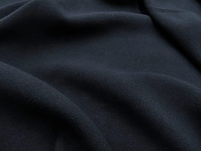 Black Viscose Fabric by The Metre Lightweight Material for Sewing Dress-Making Curtains Lining Embroidery Quilting 137CM Width, 1 Metre