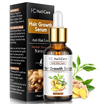 Hair Growth Serum, Ginger Hair Growth Oil, Anti Hair Loss Serum, Hair Loss Treatment for Thinning Hair, Promote Hair Growth, Strengthen Hair Roots Thickening & Regrowth Product for Women & Men (30ml)