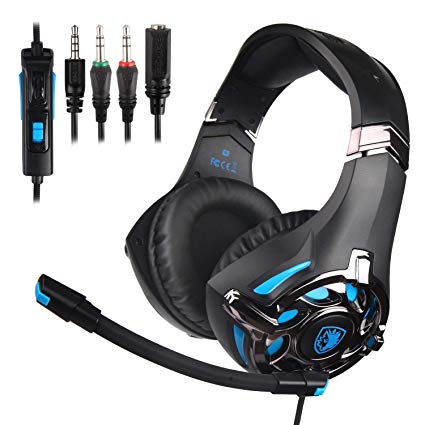 SADES Gaming Headset,Headphone with 3.5mm Jack Stereo Sound Over-Ear Headphone with Microphone Volume Control Xbox one PS4 PC Laptop Mac Mobile ¡­
