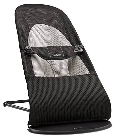 BABYBJORN Bouncer Balance Soft - Black/Gray, Mesh