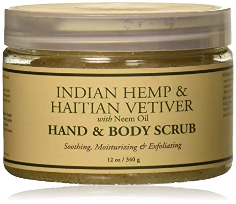 Nubian Heritage Hand and Body Scrub, Indian Hemp Haitian Vetiver, 12 Ounce