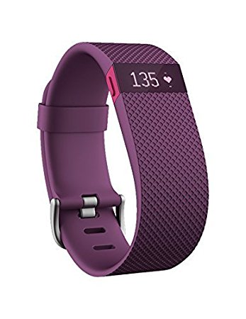 Fitbit Charge HR Wireless Activity Wristband (Grape, Large)