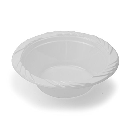 Concept Party Products CPBL125WH 125Count Plastic Bowls - 12 oz, White