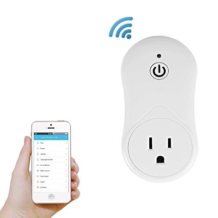 Smart Wi-Fi Plug Hi-Tech Wireless Plug Smart Timing Outlet, Android/iOS App Remote Control from Anywhere Anytime, Works with Amazon Alexa (1 pack)