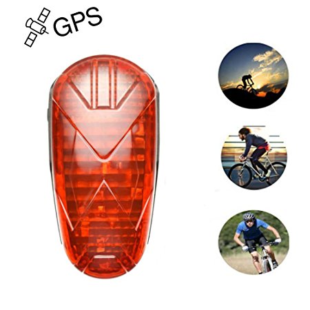 Waterproof Real-time Bike GPS Tracker Rear Tail Light TKSTAR GPS/SMS Locator for Bike/Bicycle/Motobike/Stroller Anti Theft Longstandby Easy Installation TK906