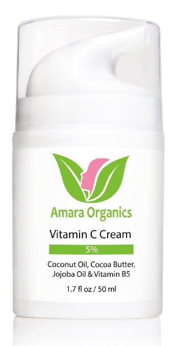 Amara Organics Vitamin C Cream for Face with Coconut Oil, 50 ml
