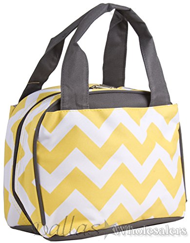 Lovely Yellow Chevron Insulated Lunch Bags