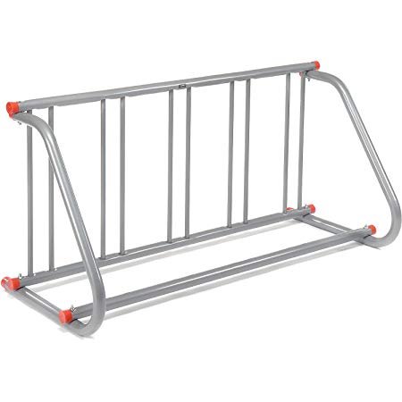 Global Industrial 61-5/8"L Grid Bike Rack, Single Sided, Powder Coated Galvanized Steel, 5-Bike Capacity