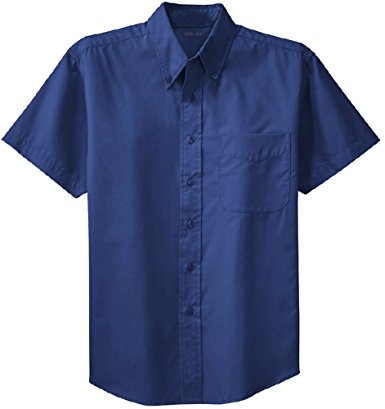 Men's Short Sleeve Wrinkle Resistant Easy Care Shirts in 32 Colors. Sizes XS-6XL