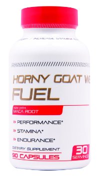 Horny Goat Weed Fuel Extract with Maca Root For Increased Performance & Desire - Natural Libido Boost For Men & Women - 10mg Icariins Per Serving - Enhance Energy & Focus - 90 Capsule