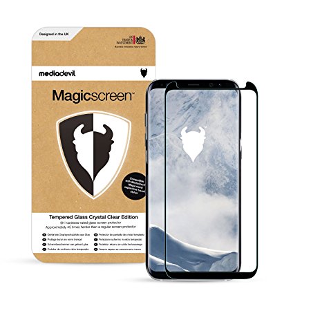 Galaxy S8 Full-Screen Tempered Glass Screen Protector, MediaDevil Magicscreen Crystal Clear (Invisible) - (1-Pack)