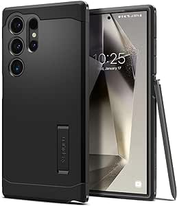 Spigen Tough Armor Coque Compatible avec Samsung Galaxy S24 Ultra 5G - Noir