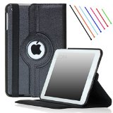 Thilon - Apple iPad 23 or 4 Case with Retina Display - 360 Degree Rotating Stand Folio PU Leather Case Cover with Stand and Auto Sleep  Wake Feature Best Gift for Boyfriend and Girlfriend Black