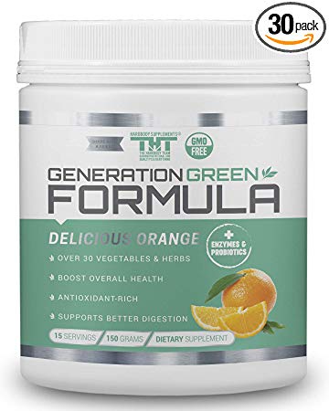 Generation Greens Powder | Best Organic Superfood Green Powder | 60 Powerful Super Foods (Spirulina,Chlorella,Wheat Grass), Probiotics, Enzymes |GMO Free